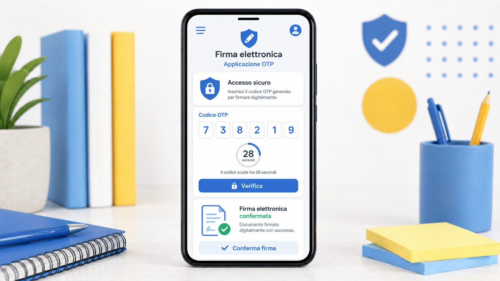 Applicazione OTP per firma elettronica