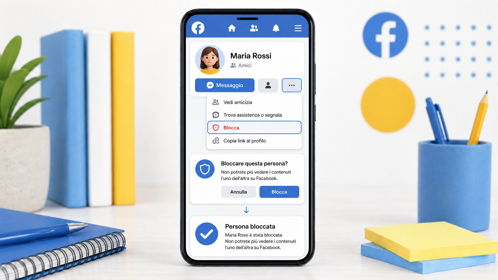 Bloccare una persona su Facebook