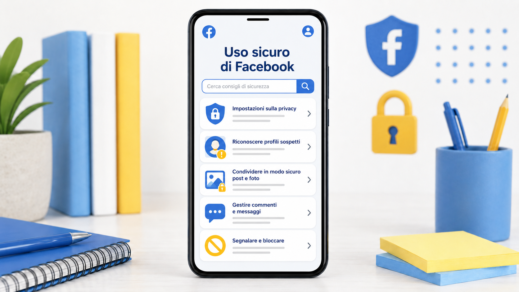 Uso sicuro di Facebook