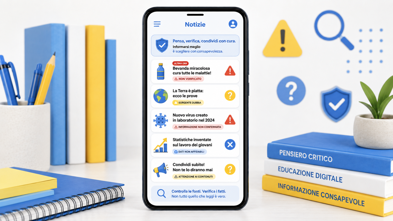 Notizie false e contenuti non verificati