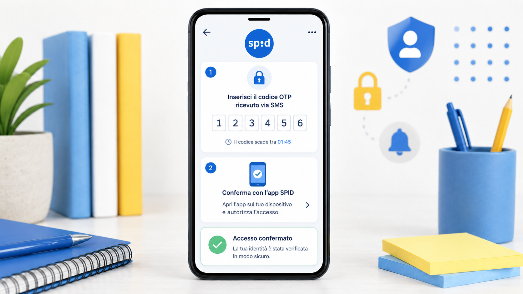 Codice OTP e app di conferma per SPID