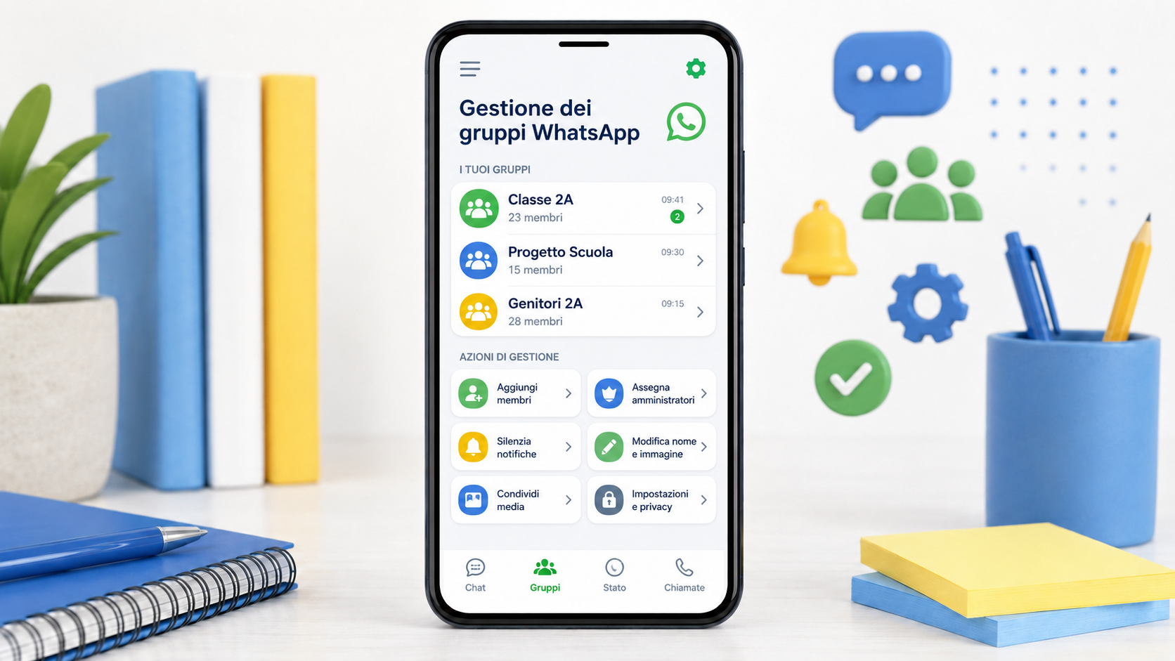 Gestione dei gruppi WhatsApp