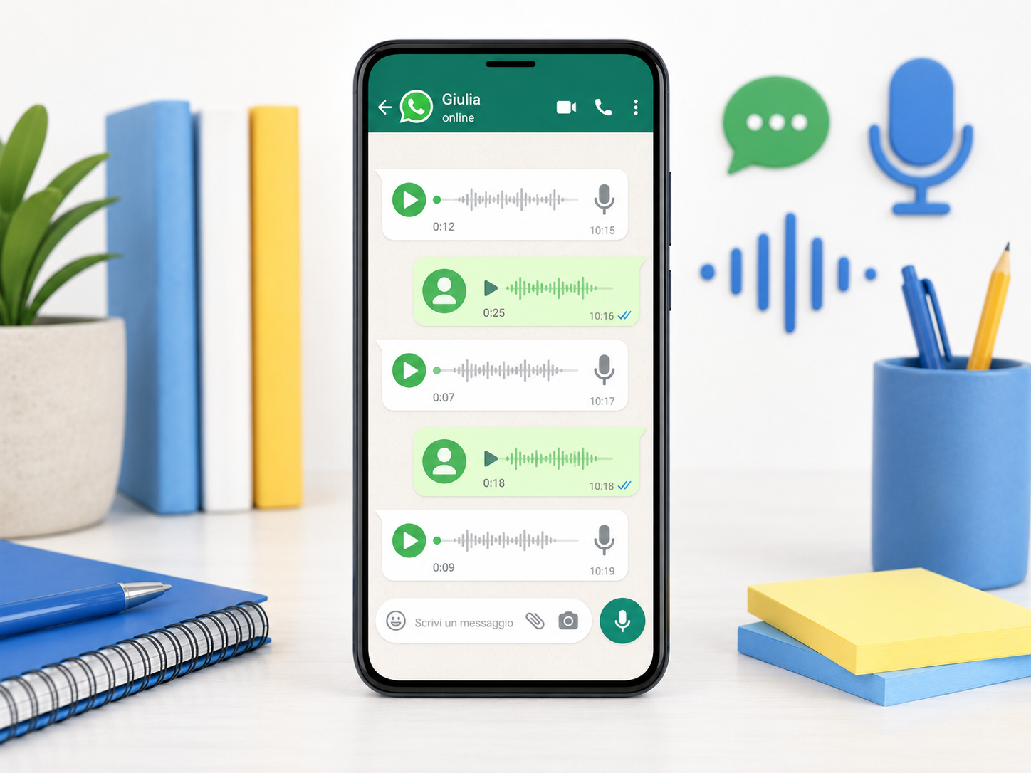 Messaggi vocali su WhatsApp